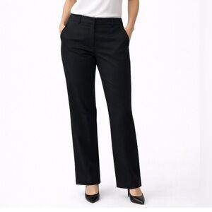 Talbots Signature Black Career Trousers Size 14 Straight Leg Work Pants